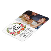 Bohemian Summer Photo Weddenschap Save the Date Magneet (Linkerzijde)