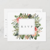 Bohemian Summer Wedding RSVP Song Request Uitnodiging Briefkaart (Voorkant / Achterkant)