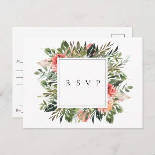Bohemian Summer Wedding RSVP Song Request Uitnodiging Briefkaart (Voorkant / Achterkant)