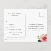 Bohemian Summer Wedding RSVP Song Request Uitnodiging Briefkaart (Achterkant)