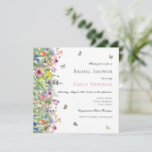 Bohemian Summer Wildflower Vrijgezellenfeest Kaart (Staand voorkant)