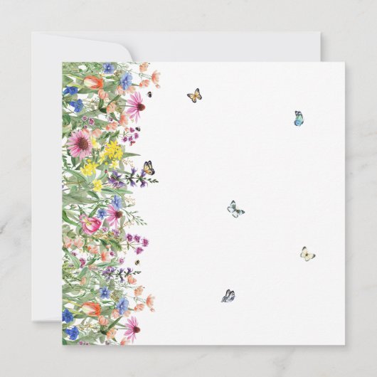 Bohemian Summer Wildflower Vrijgezellenfeest Kaart (Achterkant)