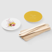 Bohemian Sun en Burgundy Plum Floral Wedding Handwaaier (Niet-gemonteerd)