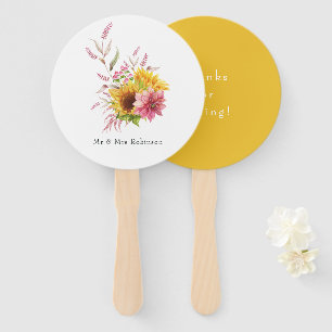 Bohemian Sun en Burgundy Plum Floral Wedding Handwaaier