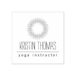 Bohemian Sun Mandala gepersonaliseerd Rubberstempel