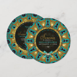 Bohemian Sunflower Mandala Vrijgezellenfeest Round Kaart