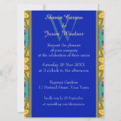 Bohemian Sunflower Monogram Grote uitnodiging (Achterkant)