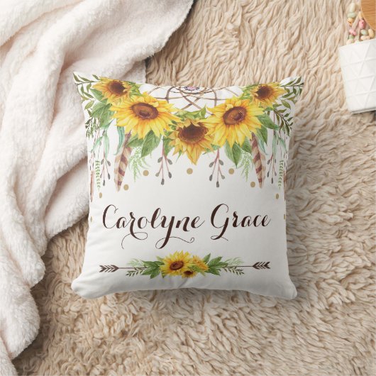 Bohemian Sunflower Summer Drocatcher Nursery Kussen (Deken)