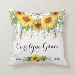 Bohemian Sunflower Summer Drocatcher Nursery Kussen