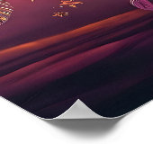 Bohemian Sunrise met bloemmotieven & warme gloed Poster (Hoek)