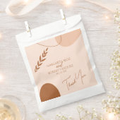 Bohemian Tan Brown Wedding Couples Bedankzakje (Geknipt)