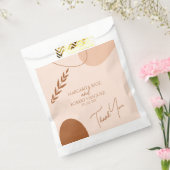 Bohemian Tan Brown Wedding Couples Bedankzakje (Gezegeld)