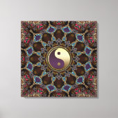Bohemian Tapestry Yin Yang Verpakt Canvas (Voorkant)