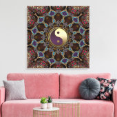 Bohemian Tapestry Yin Yang Verpakt Canvas (Insitu (Woonkamer))