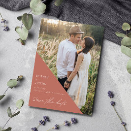 Bohemian Terracotta Arch Photo Wedding Save The Date