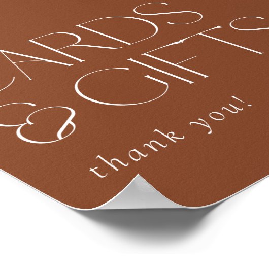 Bohemian Terracotta Bloemen Veren Kaarten & Gesche Poster (Hoek)