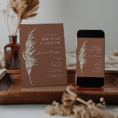 Bohemian Terracotta Bridal Shower Kaart