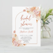 Bohemian Terracotta Bridal Shower Kaart (Staand voorkant)