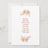 Bohemian Terracotta Bridal Shower Kaart (Achterkant)