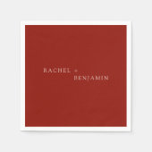 Bohemian Terracotta bruiloft Minimalist Modern Chi Servet (Voorkant)