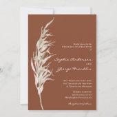 Bohemian Terracotta Bruiloft Uitnodiging Kaart (Voorkant)