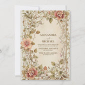 Bohemian Terracotta Classy Trendy Bruiloft Kaart (Voorkant)