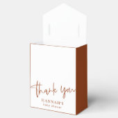 Bohemian Terracotta Earthy Baby shower Bedankdoosjes (Geopend)