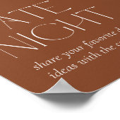 Bohemian Terracotta Floral Feathers Date Night Poster (Hoek)