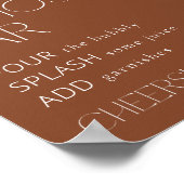 Bohemian Terracotta Floral & Feathers Mimosa Bar Poster (Hoek)