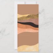 Bohemian Terracotta Groovy Wedding Dinner Menu (Achterkant)