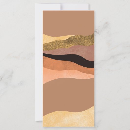 Bohemian Terracotta Groovy Wedding Dinner Menu (Achterkant)