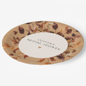 Bohemian Terracotta Herfst Floral Vrijgezellenfees Papieren Bordje (Gekanteld)