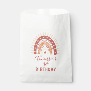 Bohemian Terracotta Rainbow Birthday Bedankzakje