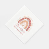 Bohemian Terracotta Rainbow Birthday Servet (Hoek)