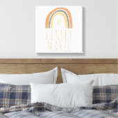 Bohemian Terracotta Rainbow Nursery Baby Naam Canvas Afdruk (Insitu (Slaapkamer))