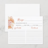 Bohemian Terracotta Vrijgezellenfeest Recipe Kaart (Voorkant / Achterkant)