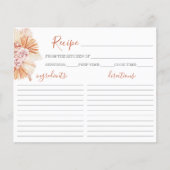 Bohemian Terracotta Vrijgezellenfeest Recipe Kaart (Voorkant)