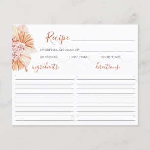 Bohemian Terracotta Vrijgezellenfeest Recipe Kaart