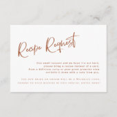 Bohemian Terracotta Vrijgezellenfeest Recipe Reque Informatiekaartje (Voorkant)