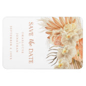 Bohemian Terracotta Wedding Save the Date Magnet Magneet (Horizontaal)