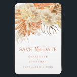 Bohemian Terracotta Wedding Save the Date Magnet Magneet<br><div class="desc">Bohemian Terracotta Wedding Save the Date Magnet</div>