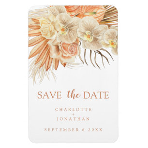 Bohemian Terracotta Wedding Save the Date Magnet Magneet