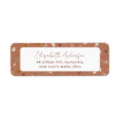 Bohemian Terracotta Wildflowers Vrijgezellenfeest Etiket (Voorkant)