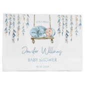 Bohemian thema blauwe boho baby jongen douche Gift Groot Cadeauzakje (Achterkant)