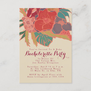 Bohemian Thlemed Invitation Bachelorette Party Kaart