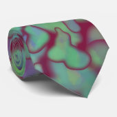 Bohemian Tie Dye Seamless Pattern Turquoise Paars Stropdas (Opgerold)