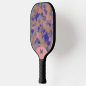 Bohemian Tie-dyed Vibrant Purple Monogramed Pickleball Paddle (Links)