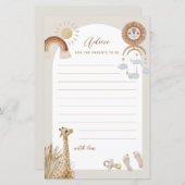 Bohemian Toys Giraffe Sun Advice for ouders to be (Voorkant / Achterkant)