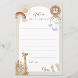 Bohemian Toys Giraffe Sun Advice for ouders to be