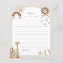 Bohemian Toys Giraffe Sun Advice for ouders to be Flyer